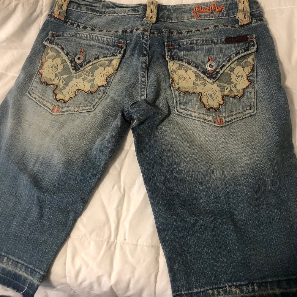 Miss Me Lace Embellished Bermuda Shorts